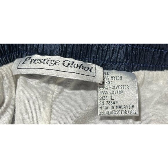 Vintage Prestige Global Navy Wind Track Joggers Women's Size Large - Picture 3 of 3